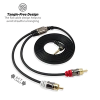 SCOSCHE AFRCA6 Auxconnect 3.5mm to Stereo RCA Audio Cable 6-foot in Black