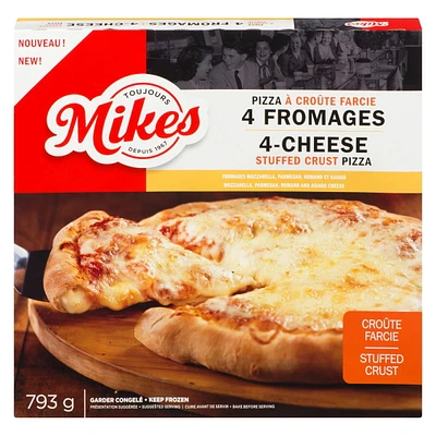 Mikes 4-cheese stuffed crust pizza