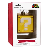 Décoration Hallmark de Noël (Bloc avec point d'interrogation, Super Mario, Nintendo, en verre soufflé)