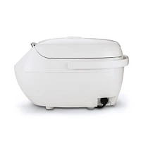 Cuiseur à riz Micom 10 tasses Tiger JBV-A 10 Cup avec vapeur alimentaire et mijoteuse, blanc