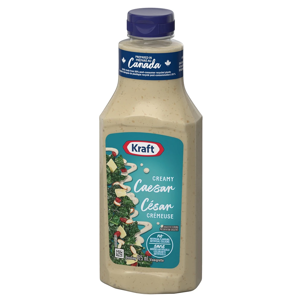 Kraft Creamy Caesar Salad Dressing, 425 mL Bottle, KRAFT CREAMY CAESAR DRESSING 425