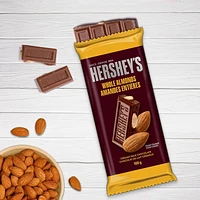 HERSHEY'S Creamy Milk Chocolate with Whole Almonds Family Size Bar, 100g