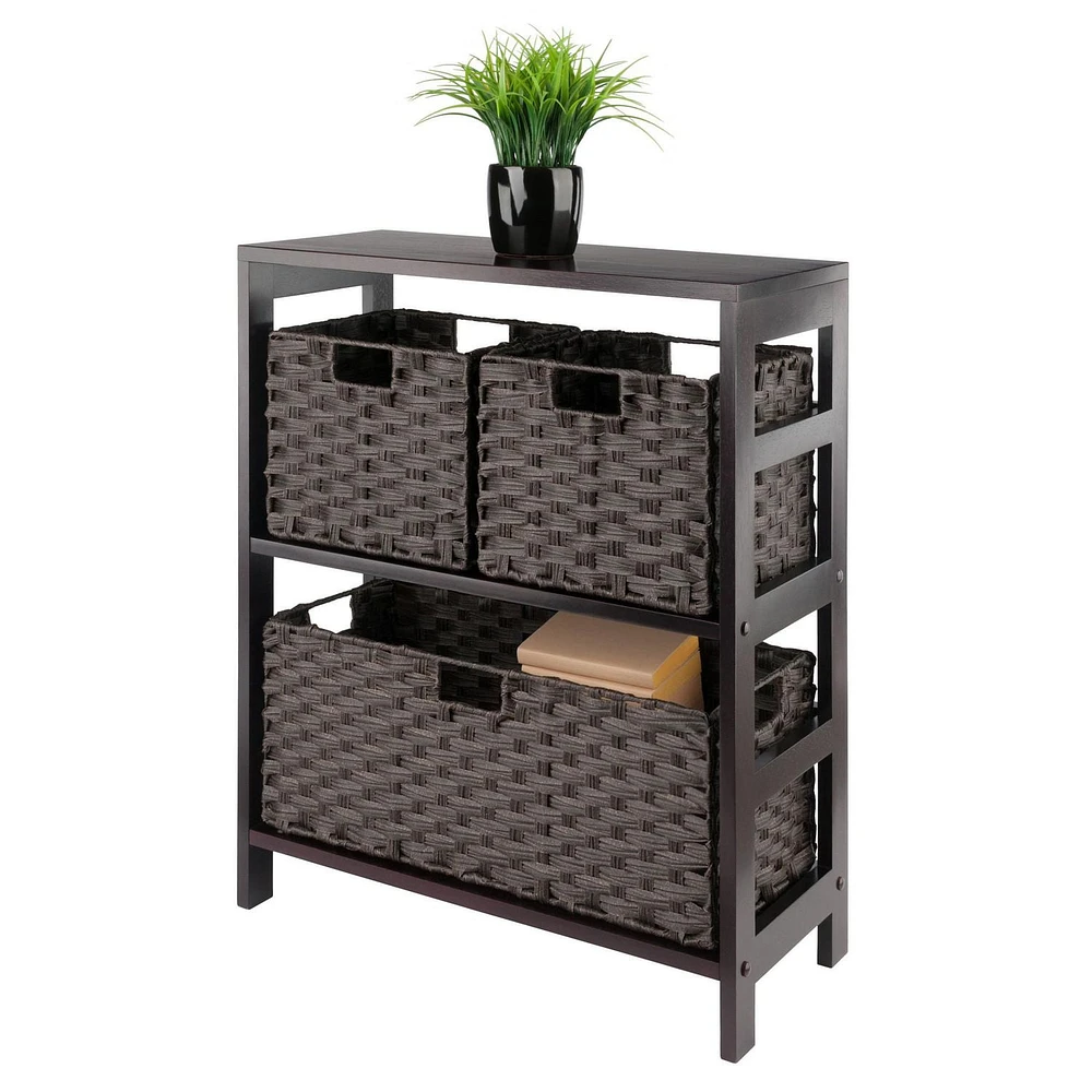 Leo 4pc Storage Shelf with Basket Set