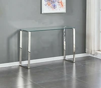 Heavenly Collection <br>Table Console en Verre en Argent