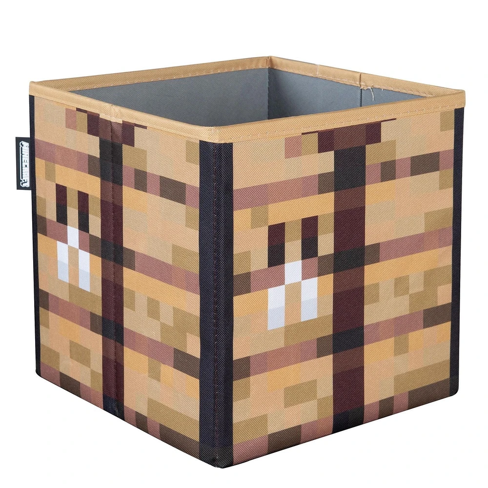 Minecraft Set of 2 Fabric Storage Boxes - Creeper Head/Crate<br>