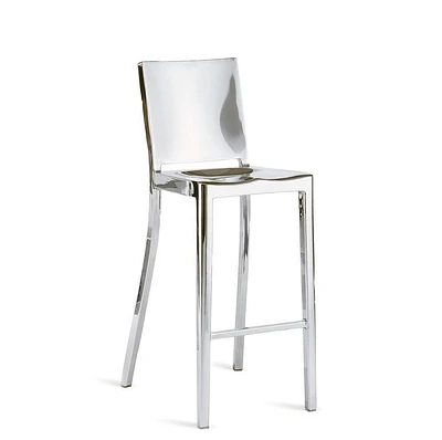 Tabouret de bar Plata Import Bronx métal Hudson 30" argent miroir