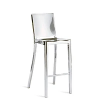 Tabouret de bar Plata Import Bronx métal Hudson 30" argent miroir