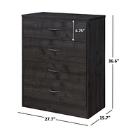 Mainstays 4-Drawer Dresser, Multiple Finishes, 36" tall
