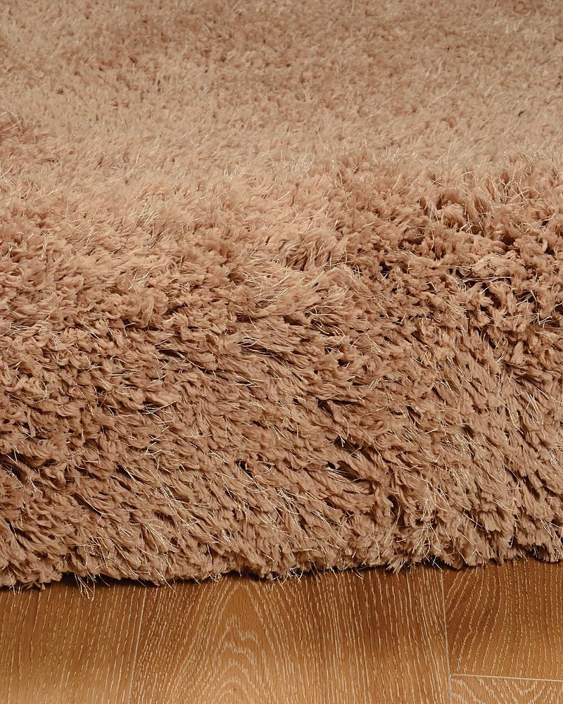 Tapis Shaggy Pastel sable de 8 pi. x 10 pi.