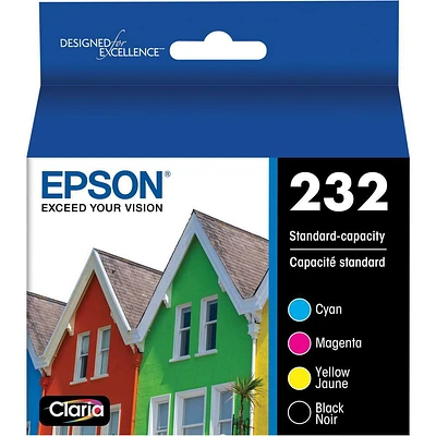 Cartouches d'encre Epson T232 - Rendement standard - Noir/Cyan/Magenta/Jaune