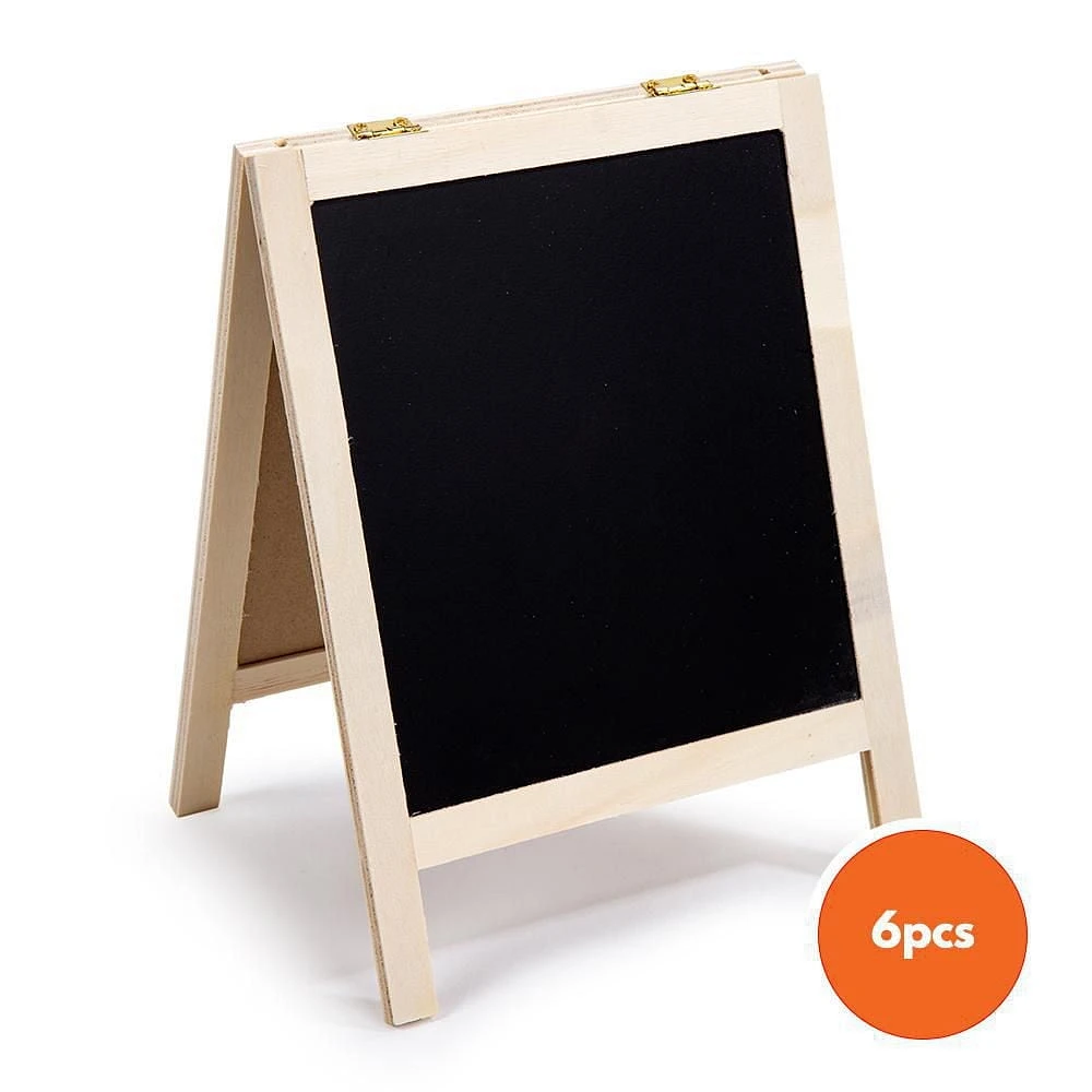 Time 4 Crafts DIY inachevé Ensemble de tableau noir en bois A-Frame