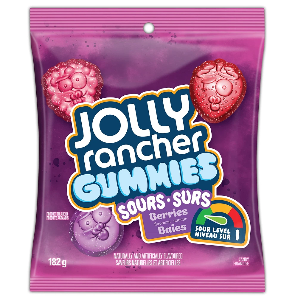 JOLLY RANCHER Gummies Sours Berries Flavours, gummy candy, 182g