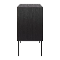 Emmett Premium Faux Wood Versatile Compact Sideboard Buffet with Lattice Doors