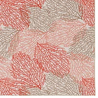 Tapis lavable Haylee 5 pi x 7 pi ivoire et corail