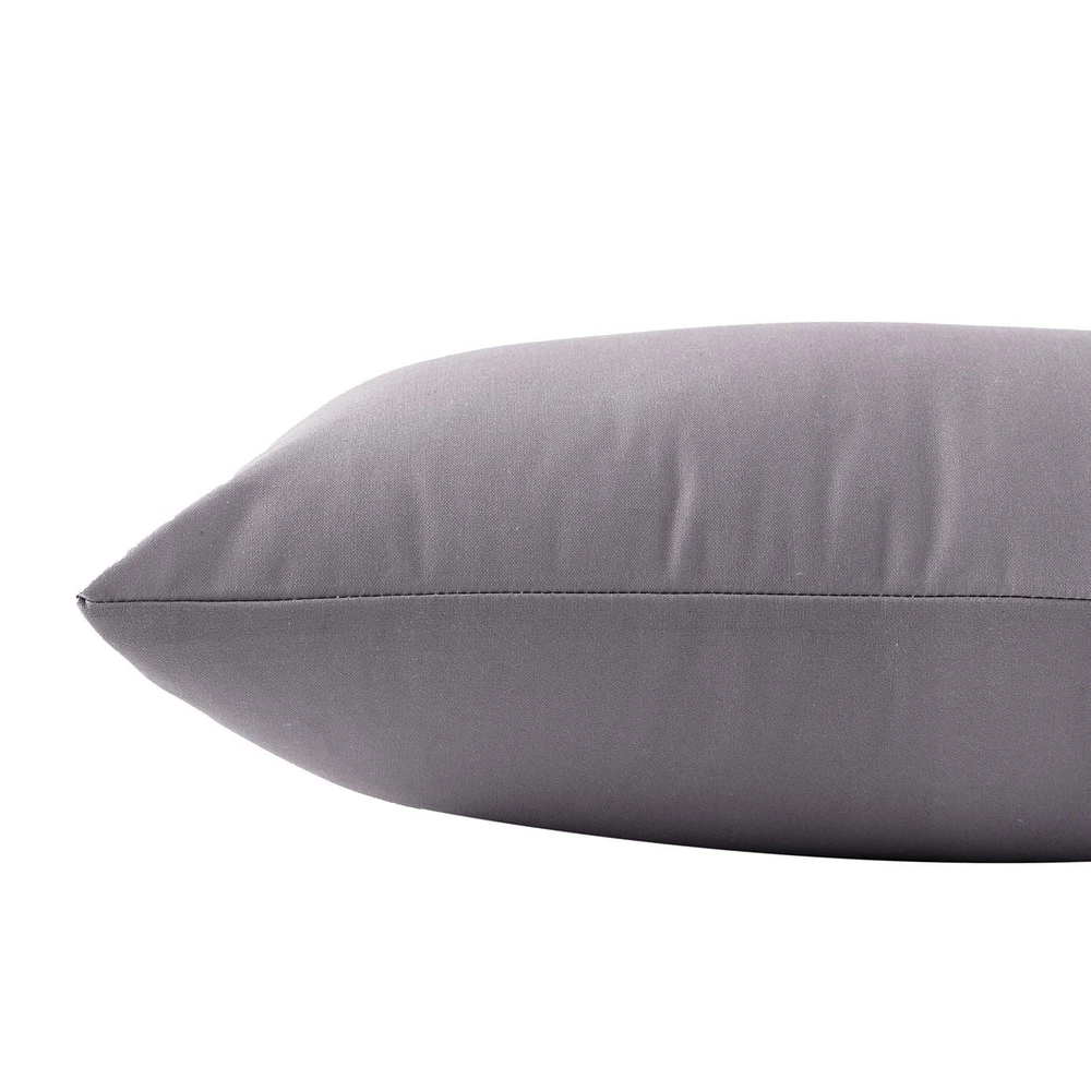 Grey Solid & Geo Outdoor Lumbar Set (2 Pack)