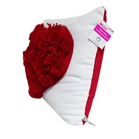 Way To Celebrate Heart Knit Ball Pillow Plush,15inch