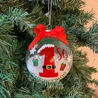 Holiday Time "Baby First Christmas" Collectible Glass Ball Ornament