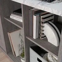 Sauder La Collection East Rock Meuble de rangement décoratif, Finition Ashen Oak, 431762