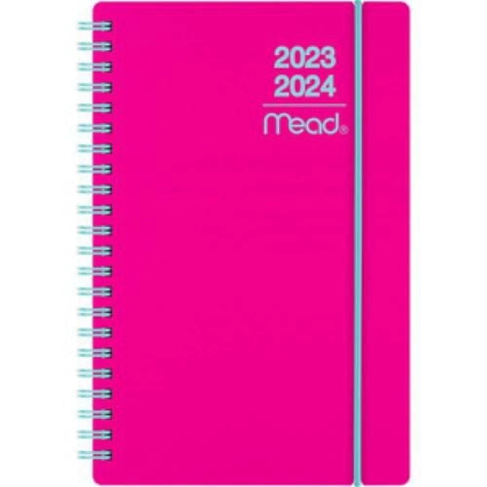Agenda De Poche Hebdomadaire/Mensuel 2024 Mead, Pop En Couleurs Agenda hebdomadaire