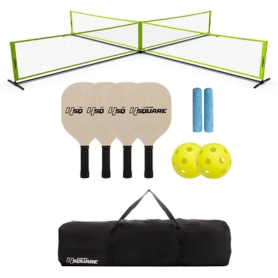 Triumph 4 Square Paddle Pickleball Outdoor Game Net Set