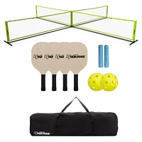 Triumph 4 Square Paddle Pickleball Outdoor Game Net Set