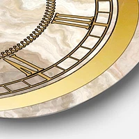 Designart Onyx Blanc Marbre Blanc Naturel horloge murale