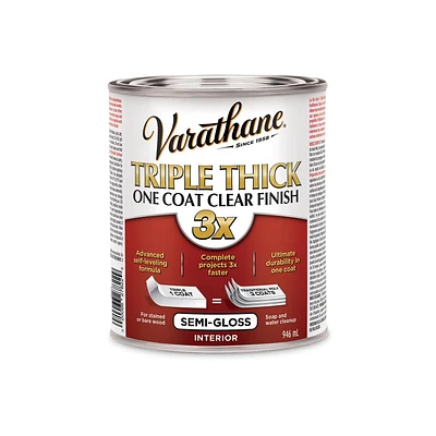 Fini clair semi-lustré Varathane à une couche de triple épaisseur 946 ml