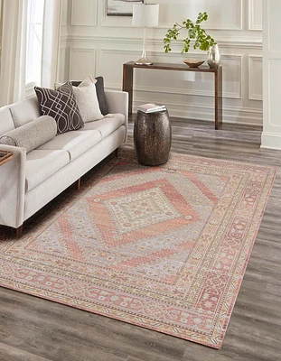ECARPET Poppy 4'0" x 6'0" Traditional Area Rug for Living Room, Bedroom, Dining Room, Entrance, Hallway and More.