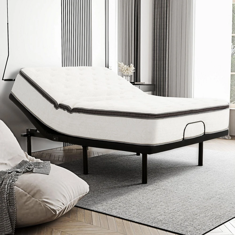 Sora Adjustable Bed Base with USB and Wireless Remote, Full