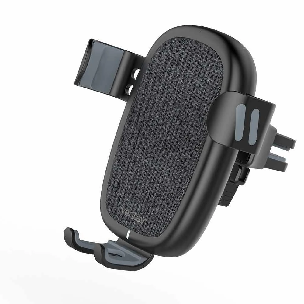 Ventev - Qi 10W Wireless Car Mount Kit Dark Gray