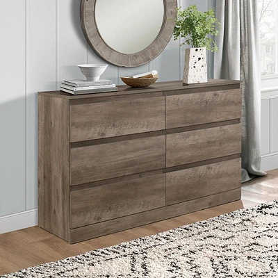 Living Essentials by Hillsdale Brindle 6-Drawer Dresser
