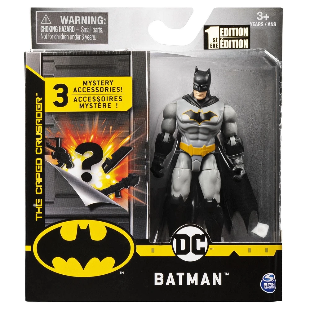 BATMAN, Figurine articulée BATMAN Renaissance de 10 cm avec 3 accessoires mystère, Mission 4