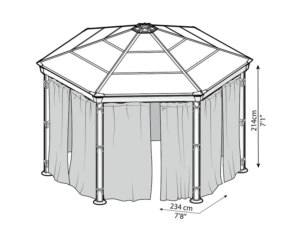 CANOPIA by PALRAM Mosquito Netting Kit for Roma Gazebo