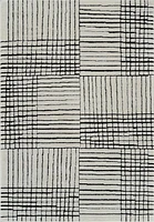Tapis d'interieur abstrait Rug Branch Domus, crème noir, moderne - Salon, chambre, salle a manger et cuisine