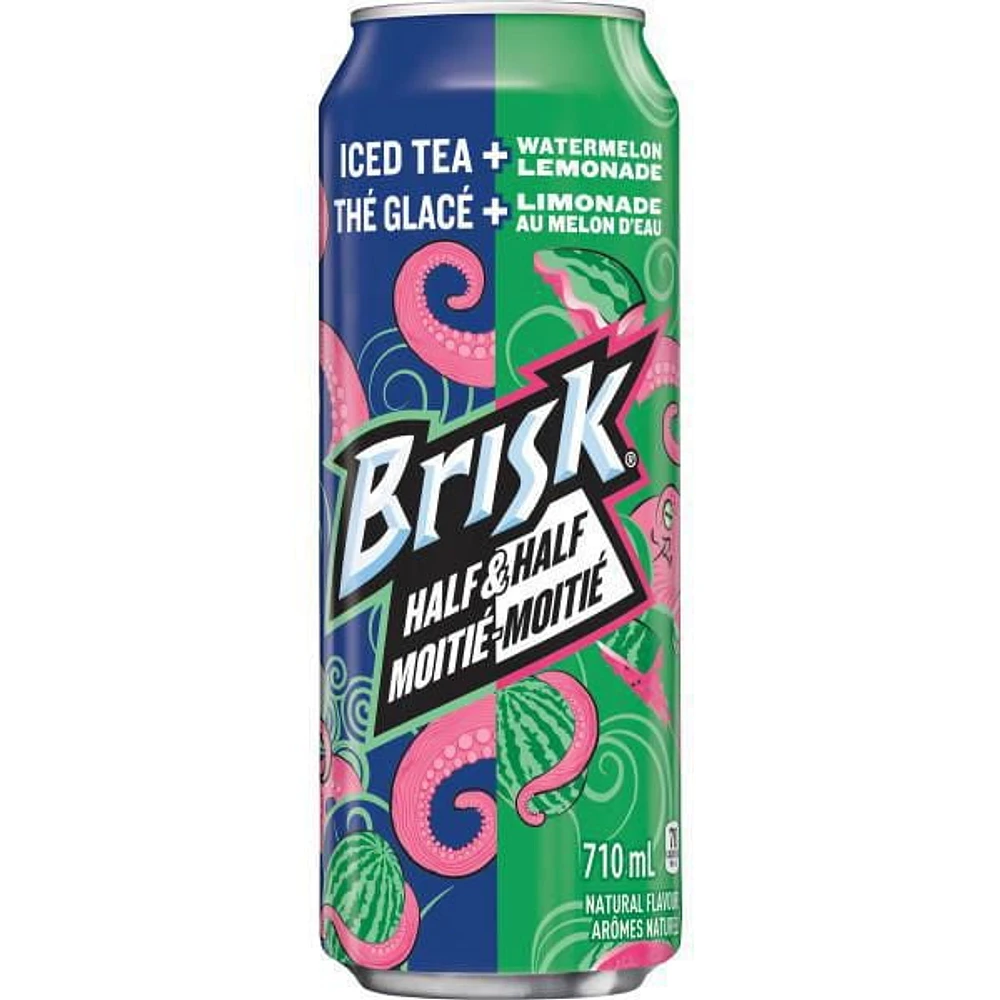 Brisk Half & Half Iced Tea + Watermelon Lemonade, 710mL Can