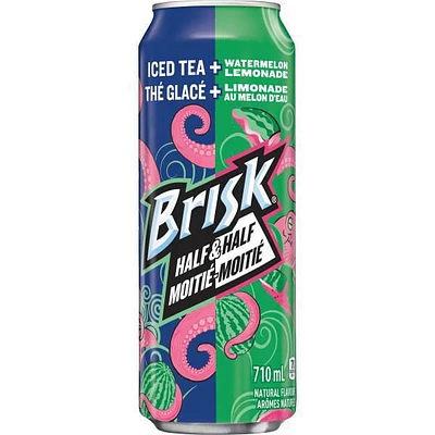 Brisk Half & Half Iced Tea + Watermelon Lemonade, 710mL Can