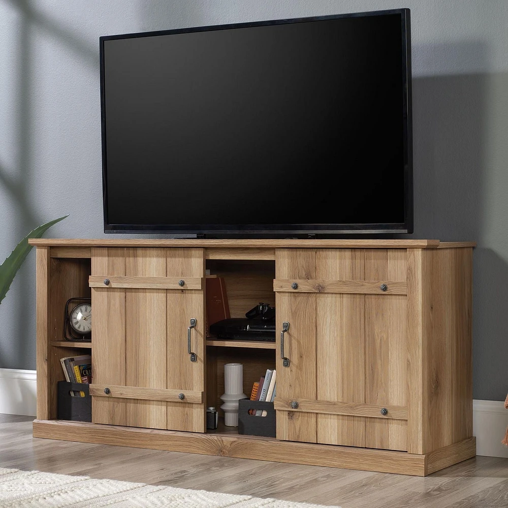 Sauder La Collection Misc Entertainment Crédence, Finition Timber Oak, 435104