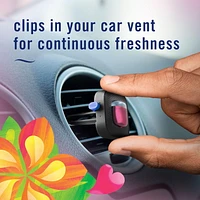 Assainisseur d’air sous forme de pince pour bouche d’air Febreze AUTO, parfum Fraîcheur des îles Gain, pince pour bouche d’air de voiture de 2mL3