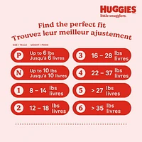 Huggies Little Snugglers Baby Diapers, Mega Colossal Pack, Size NB-6, Count 144-84, Sizes: N-6 | 144-84 Count