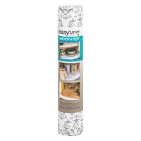 Smooth Top EasyLiner Brand Shelf Liner, Grey Damask, 12 in. x 10 ft., Multiple Sizes Available