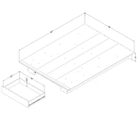 South Shore Primo Queen 54/60 inches Platform Bed