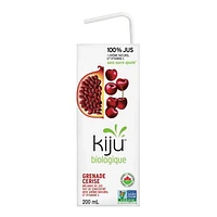 Kiju Organic Pomegranate Cherry Fruit Juice Boxes, 4 x 200 ML