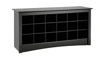 Banc à compartiments pour chaussures