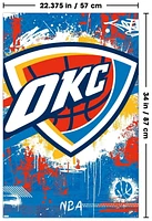 NBA Oklahoma City Thunder - Maximalist Logo 23 Wall Poster, 22.375" x 34"