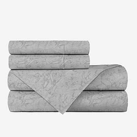 Johnson Home Premium 160 GSM Ultra Plush, Breathable and Durable, Combed Cotton Flannel Sheet Set - Deep Pocket - Easy to Fit