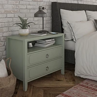 Novogratz Her Majesty 2 Drawer Nightstand, Black