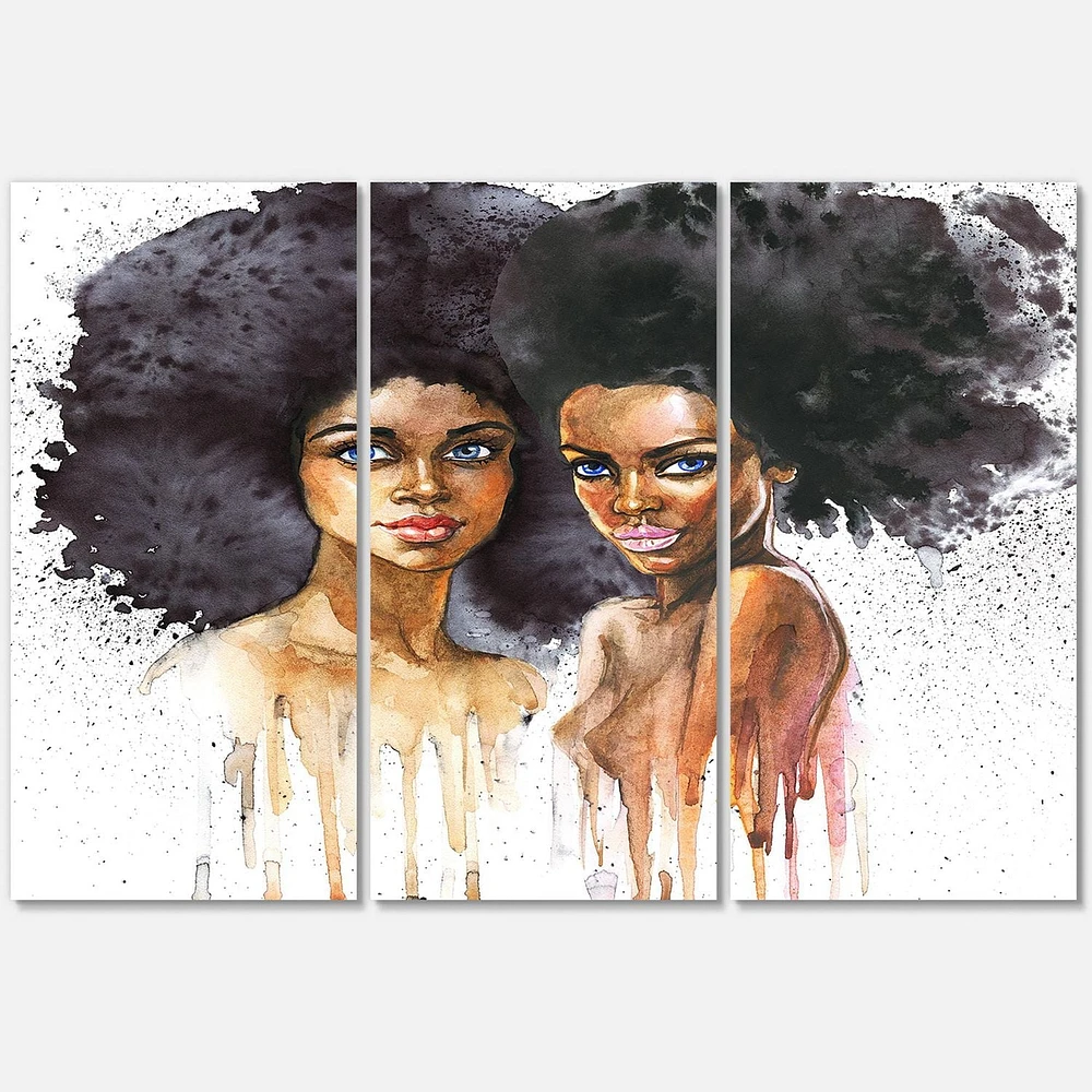 Designart Portrait de deux femmes afro-américaines Art mural sur toile