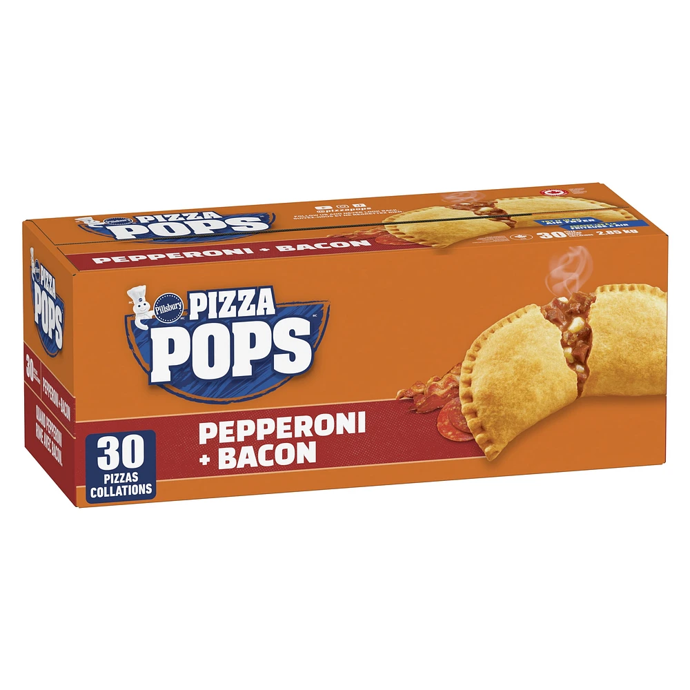 Pillsbury Pizza Pops Pepperoni + Bacon Pizza Snacks, 30 pizza snacks, 2.85 kg