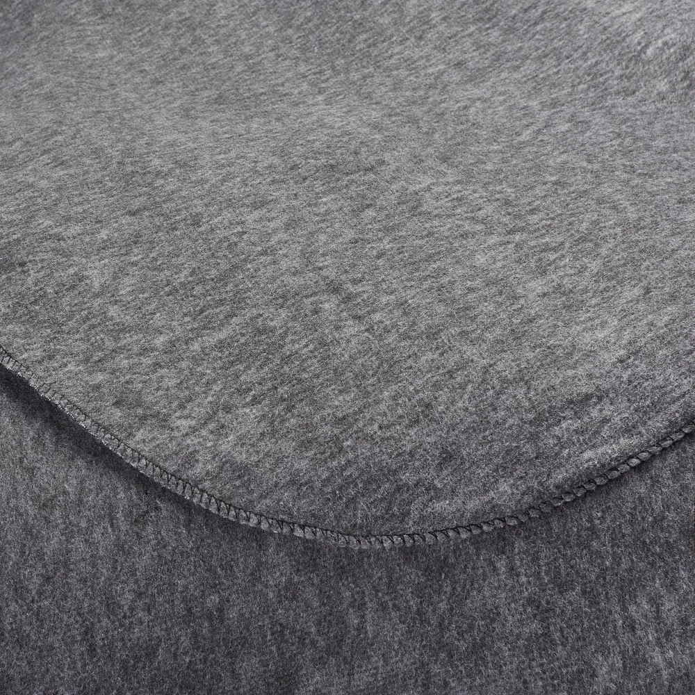 MAINSTAYS SOLID FLEECE BLANKET QUEEN GREY