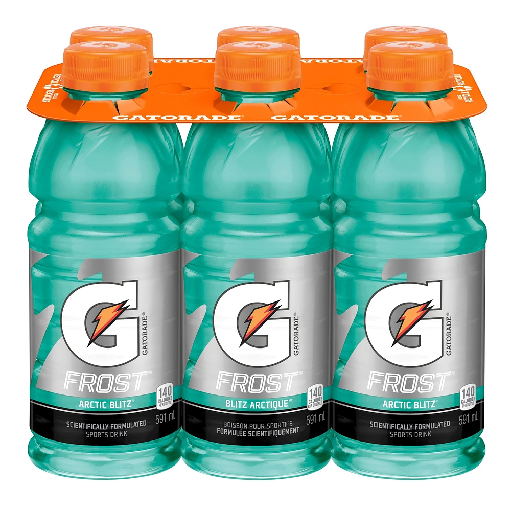 Gatorade Frost Arctic Blitz Boisson pour Sportifs 6 x 591 mL, Bouteille's